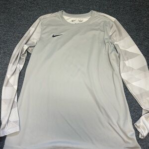 Nike Gray Long Sleeve Performance Tee